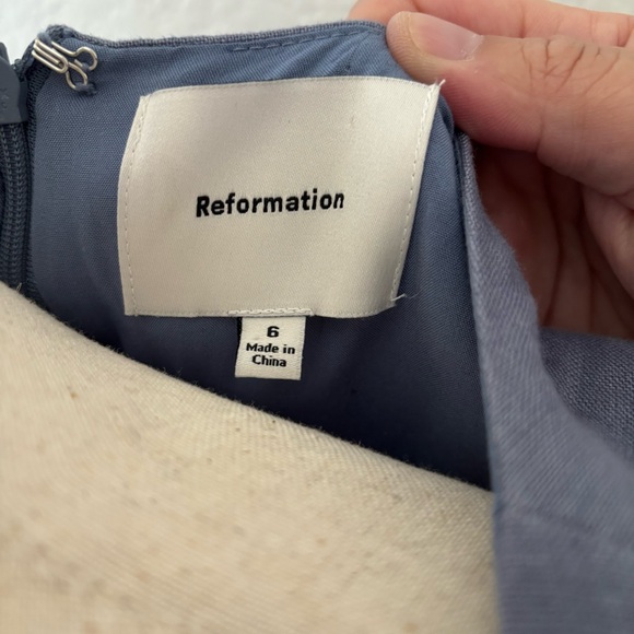 Reformation Sebastian linen button down midi dress size 6 - Picture 10 of 14